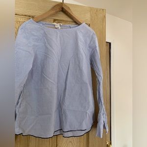 Blue and white stripped blouse